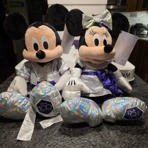 Disney 100 Years of Wonder Mickey Mouse and Minnie Mouse Collector Set. 18.5in.